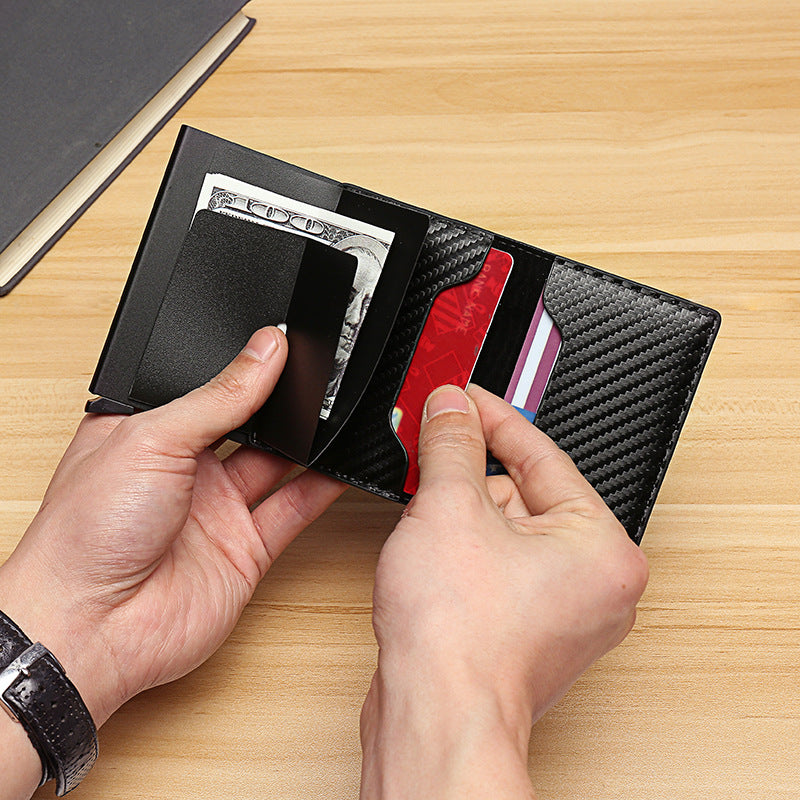 Men's Carbon Fiber Card Holder Wallet - RFID Blocking