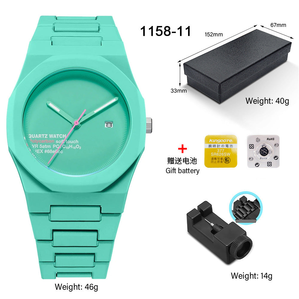 SHUAIKE new personality fashion large dial women's watch candy color trend fashion watch decorative color watch