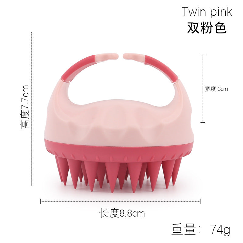Factory direct sales of silicone shampoo brush, multi-functional massage brush, wet and dry shampoo comb, shower massage shampoo brush.