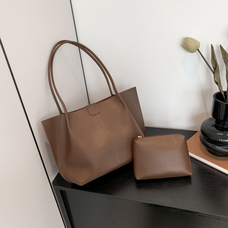 Large capacity hand-held mother-and-child tote bag for women 2024 new fashion shoulder bag cross-border foreign trade commuter bag