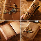 cowhide traveler notebook notepad retro handmade loose-leaf book magic diary