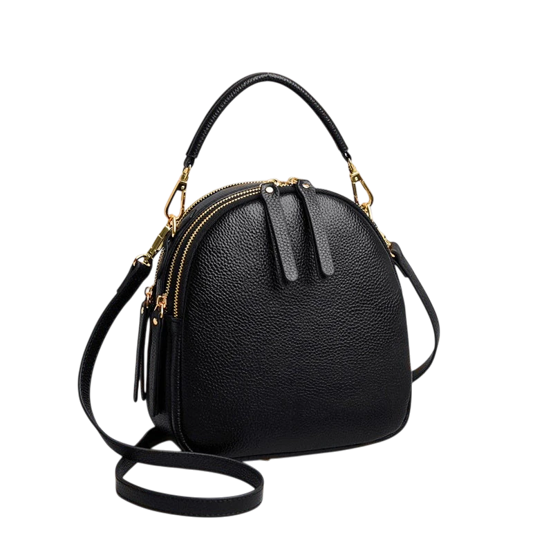2023 new simple first layer cowhide backpack women's versatile genuine leather multi-layer lightweight high-end small backpack