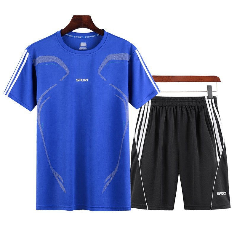 Men's Quick-Dry Short Sleeve Sports Suit - Ice Silk
