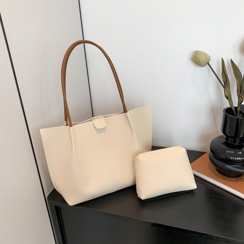 Large capacity hand-held mother-and-child tote bag for women 2024 new fashion shoulder bag cross-border foreign trade commuter bag