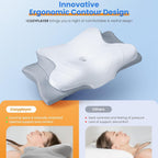 Amazon butterfly-shaped pillow for neck support, deep sleep, pressure relief, side sleeping, slow rebound memory foam pillow for cervical spine.