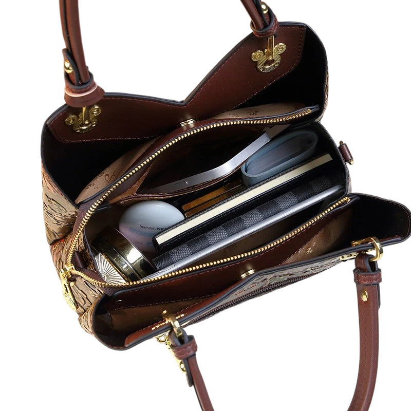 2025 New Style Large Handbag for Moms - Trendy Retro Style, Light Luxury, Large Capacity, Sophisticated Design for Middle-Aged Women