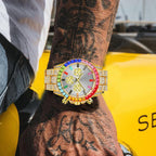 Men & Women's Multi-Dial Crystal Calendar Watch