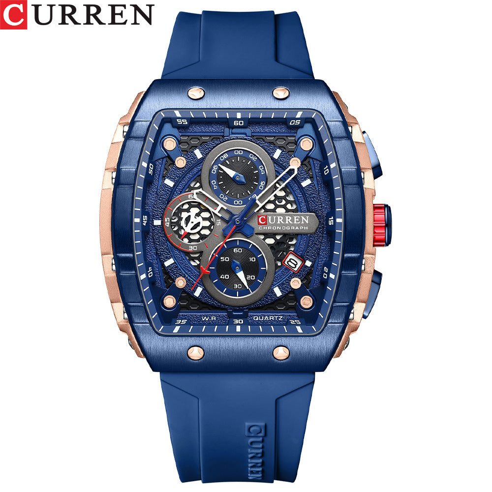 Men's Multi-Hand Quartz Watch - Sports Style