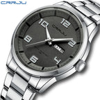 Men's Steel Watch - Calendar, Waterproof