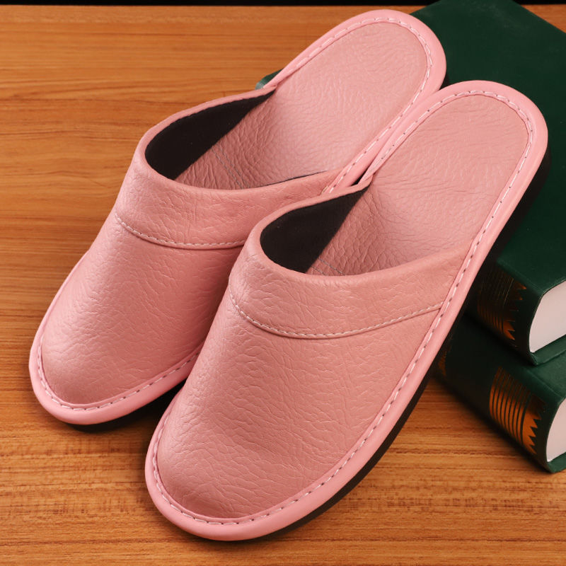Unisex Leather Slip-On House Slippers | Aladinae