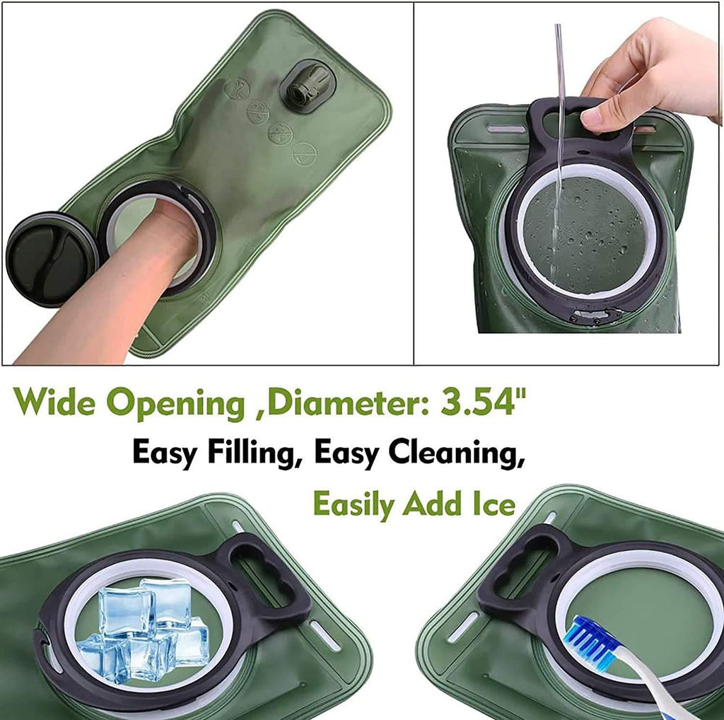 Cross-border Amazon in-stock hot-selling 2L sports cycling water bladder running mountaineering camping food-grade EVA water bag