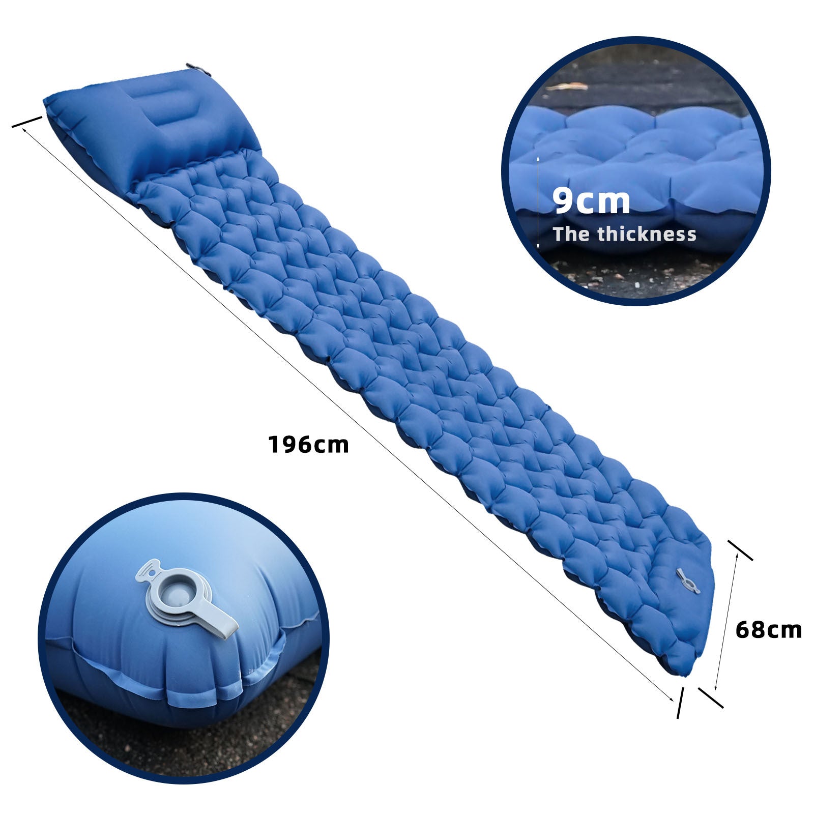 Outdoor inflatable mattress, camping footrest, cross-border camping sleeping mat, portable inflatable mattress