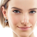 Cross-border new fashion versatile moissanite diamond earrings earrings for women high-end S925 sterling silver earrings wholesale ear buckles