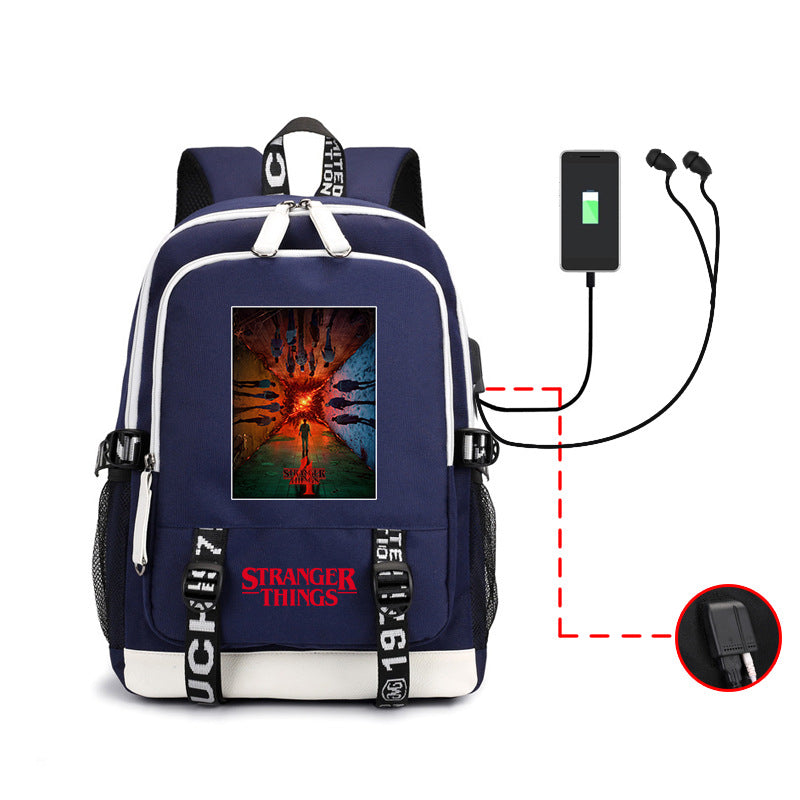 Cross-border Stranger Things Stranger Things4 peripheral backpack student school bag business computer bag