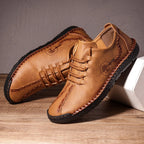 Men's Handmade Leather Lace-Up Loafers