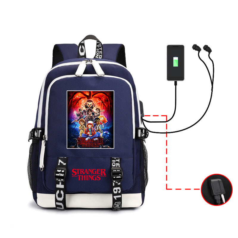 Cross-border Stranger Things Stranger Things4 peripheral backpack student school bag business computer bag