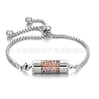 Stainless steel aromatherapy bracelet bracelet essential oil perfume diffuser bracelet adjustable titanium steel bracelet couple jewelry