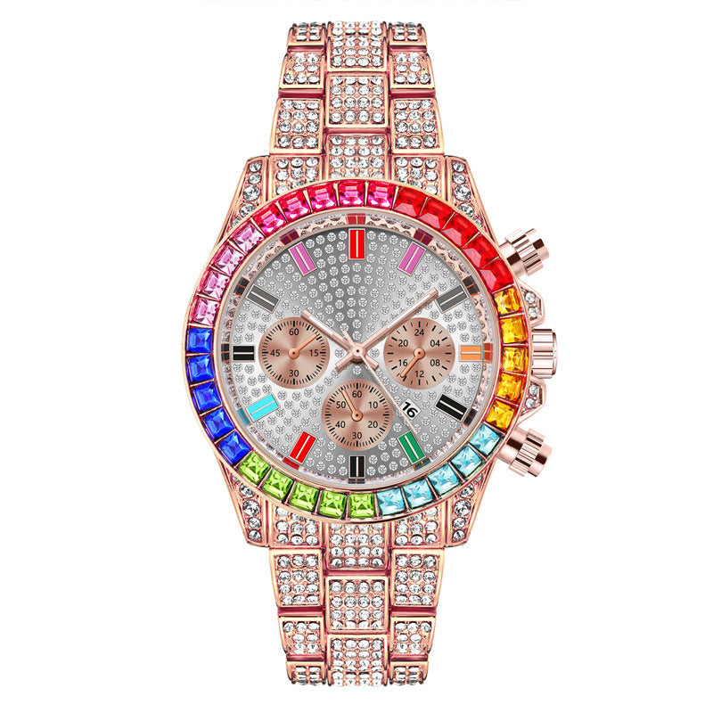 Men & Women's Multi-Dial Crystal Calendar Watch