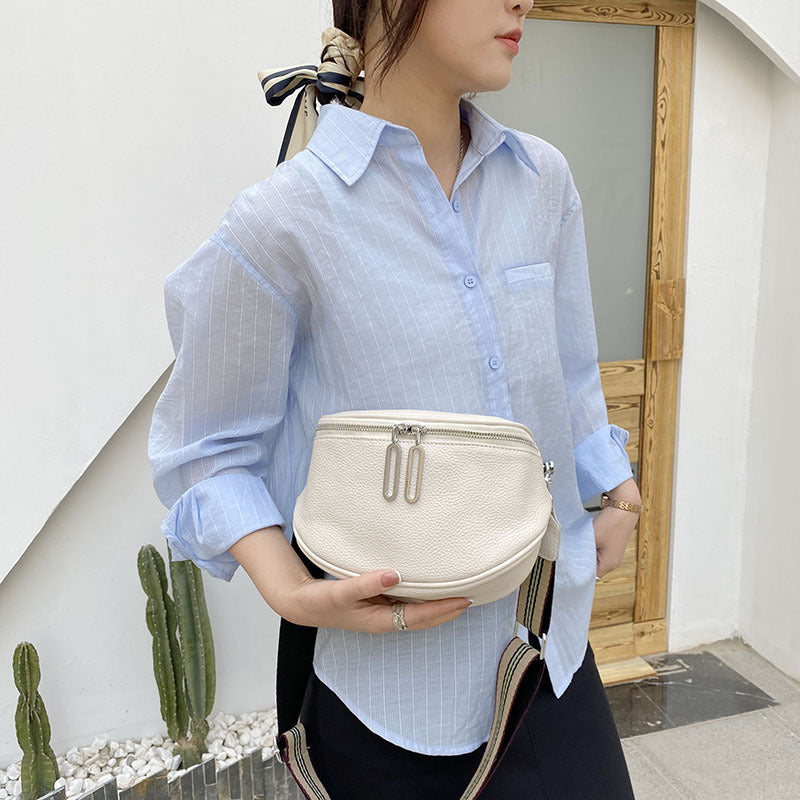Genuine Leather Saddle Bag