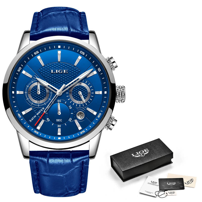 LIGE Men's Multifunction Quartz Watch