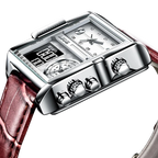 LIGE new electronic quartz dual display watch men's waterproof watch multi-function electronic watch quartz watch