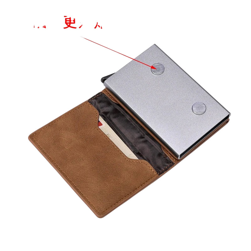 RFID Blocking Card Holder – PU Leather Wallet | Aladinae