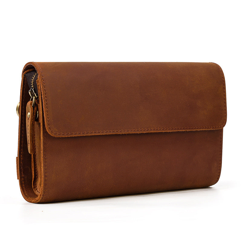 Large Capacity Leather Clutch Bag – Crazy Horse | Aladinae