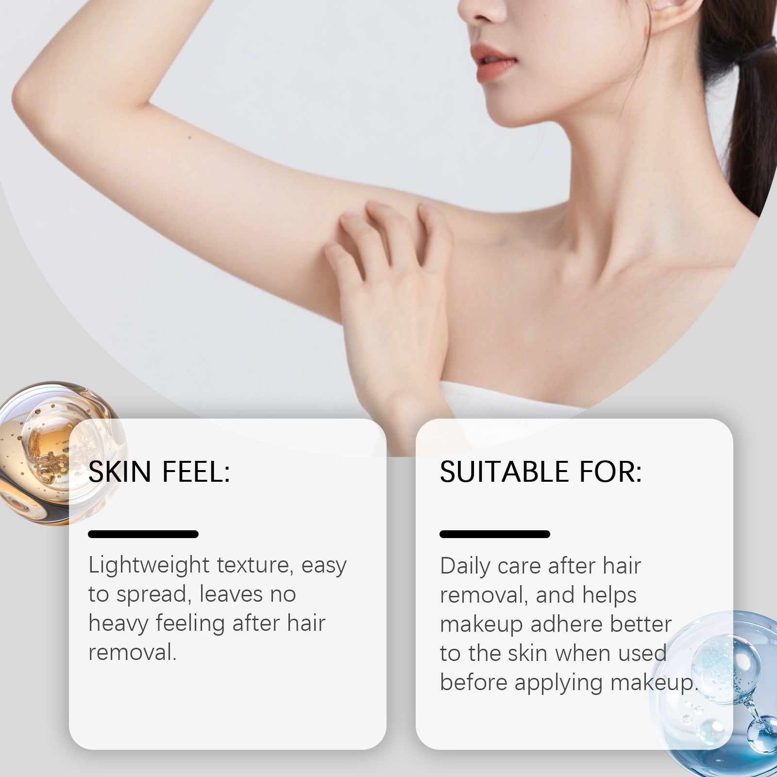 OCEAURA Cyperus rotundus hair removal essential oil: Gentle cleansing and moisturizing daily care oil for body skin.