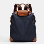 High-end women's backpack, lightweight travel bag, large capacity, nylon color-blocked waterproof school bag, business bag