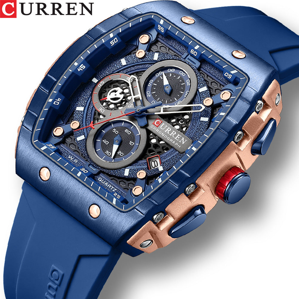 Men's Multi-Hand Quartz Watch - Sports Style