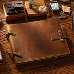 Cross-border retro handmade cowhide leather strap notepad notebook painting book hand-painted sketch book spot