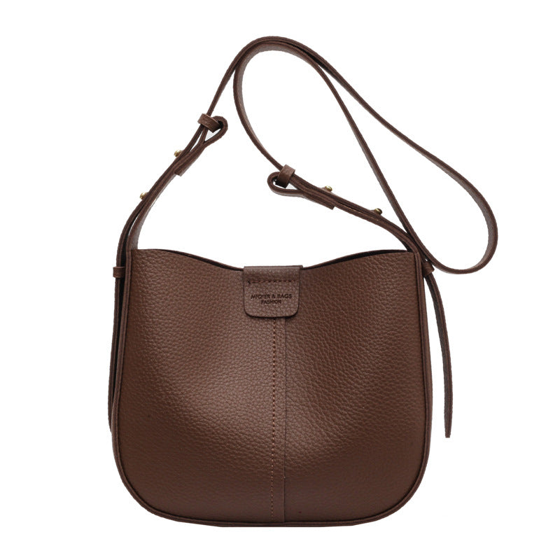 Cross-border all-match small bag for women 2025 spring and summer new fashion shoulder messenger bag retro commuter mother-and-child bucket bag