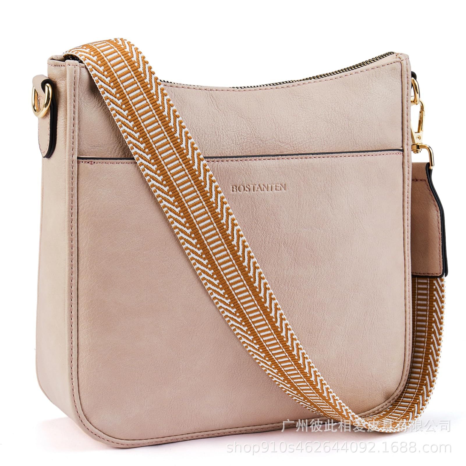 Amazon European and American retro solid color matching shoulder bag messenger bag webbing messenger bag shoulder strap large capacity multifunctional