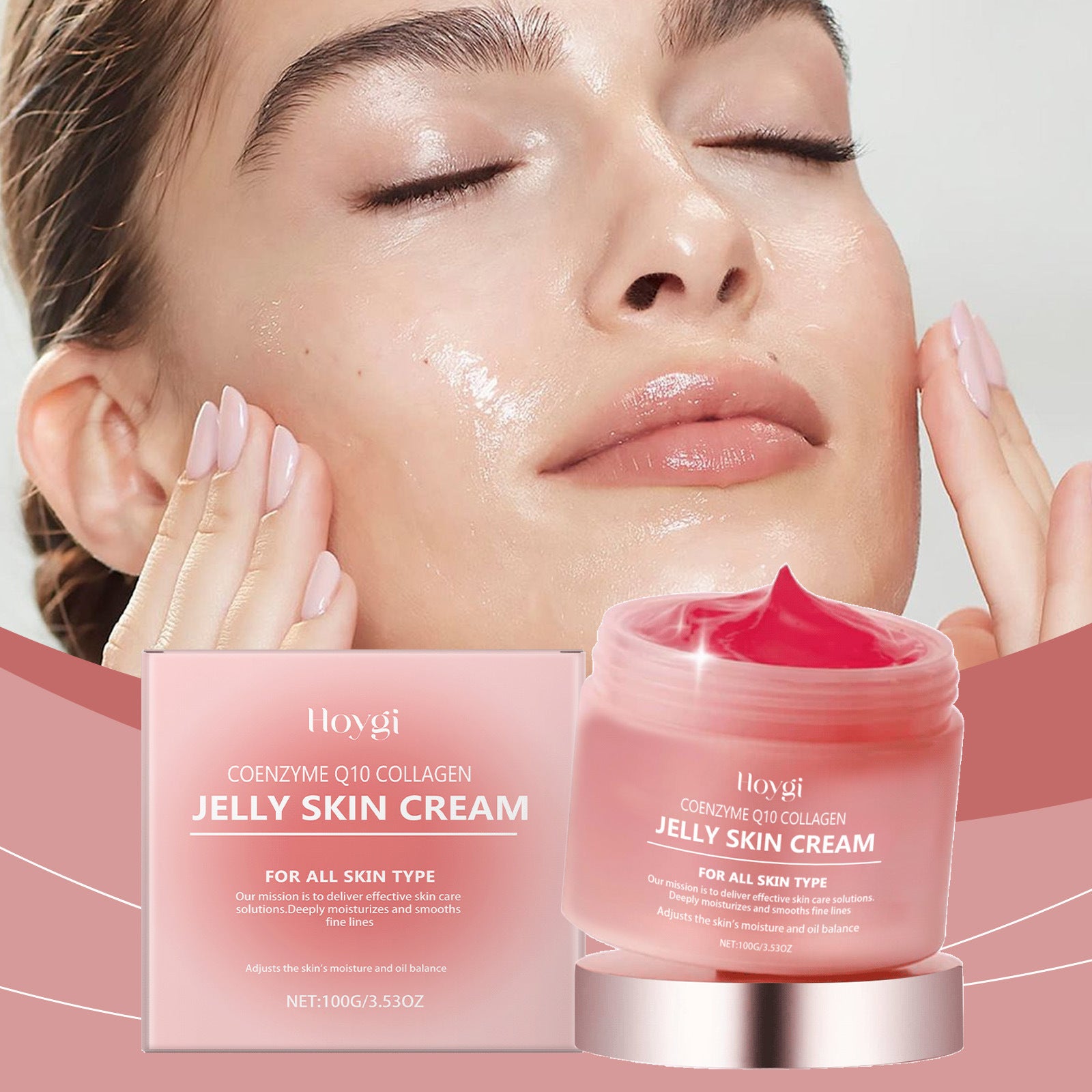 HOYGI Collagen Jelly Cream - Hydrating, Nourishing, and Brightening Facial Moisturizer