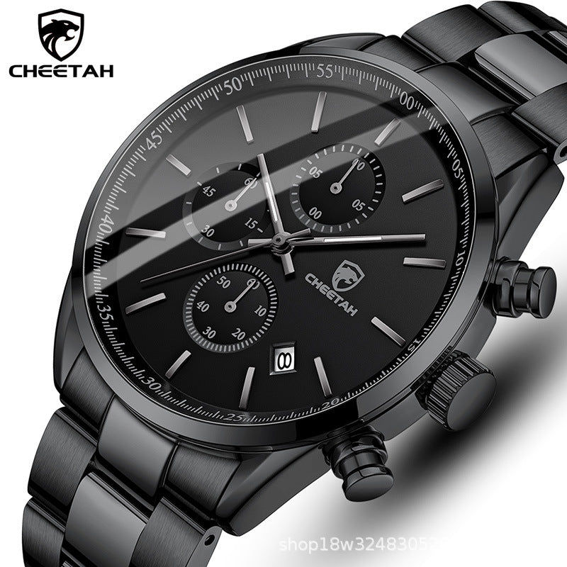 Men's Multi-Function Steel Watch - Calendar, Waterproof