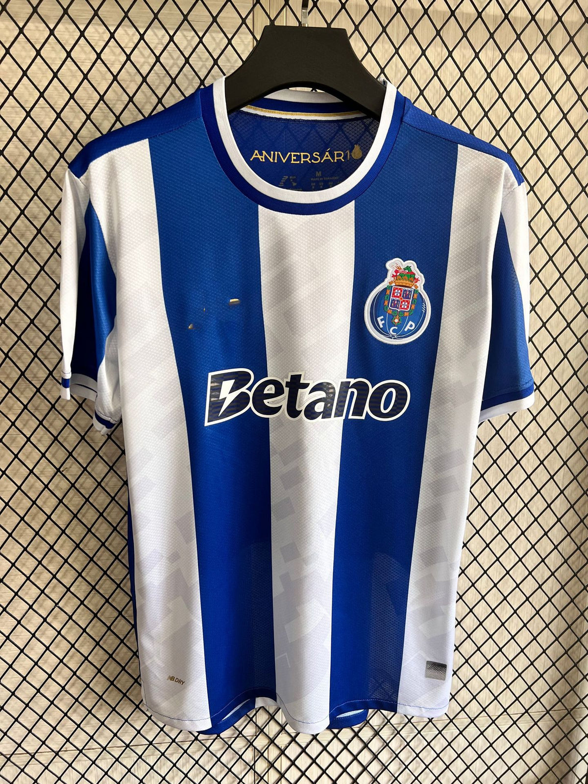 Men's Short-Sleeve Football Jersey - Polyester, Striped