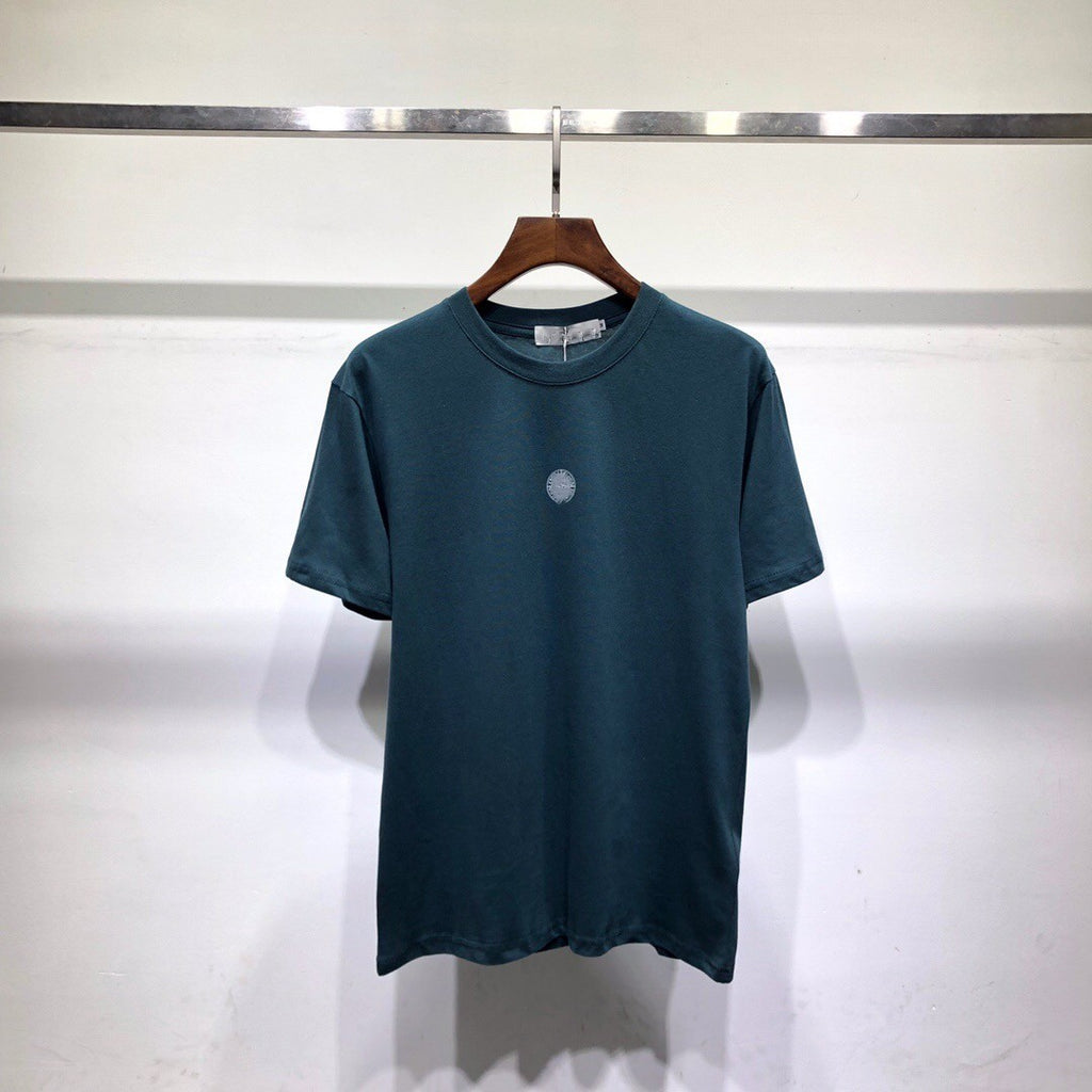 Unisex Green Letter Print Cotton T-Shirt | Aladinae