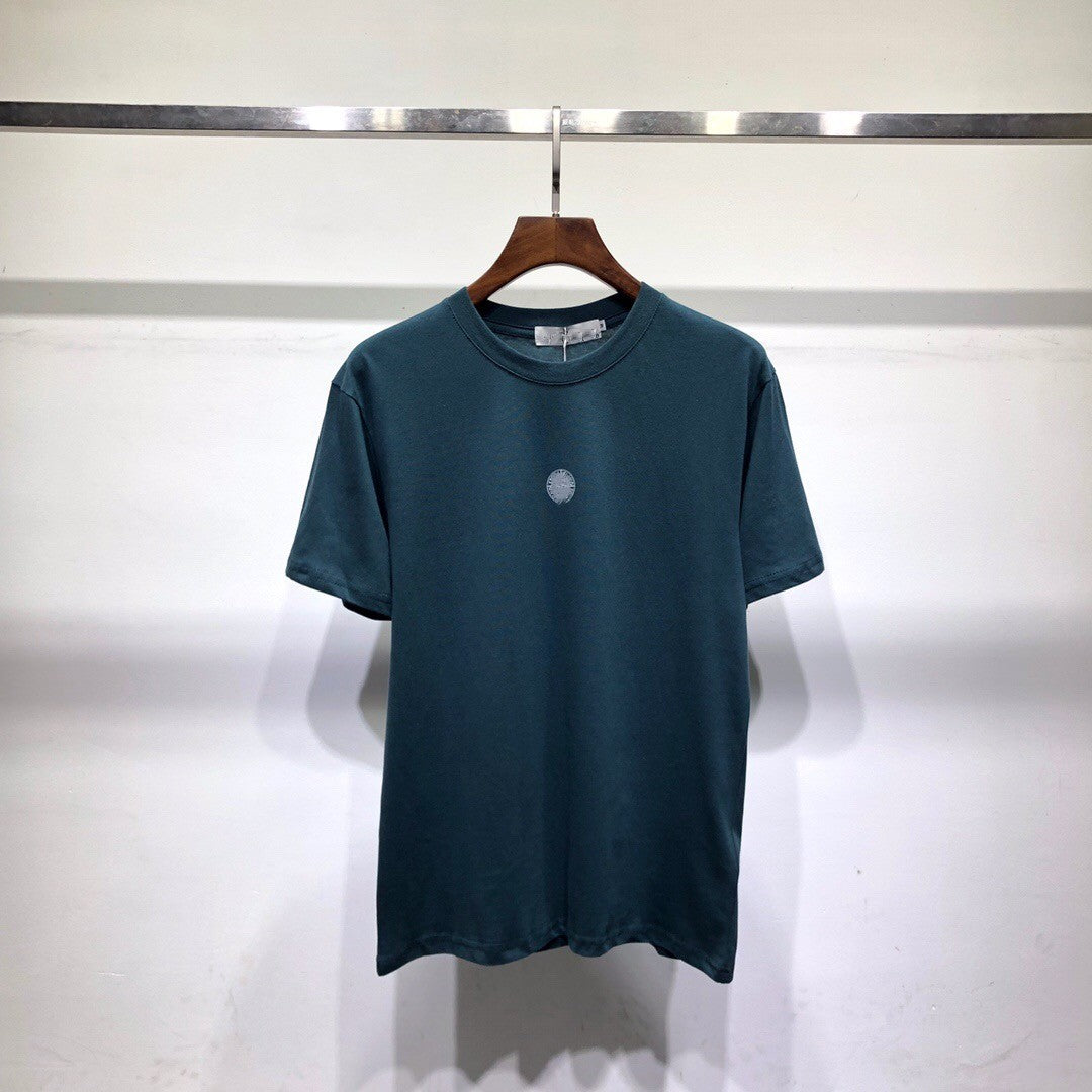 Unisex Green Letter Print Cotton T-Shirt | Aladinae