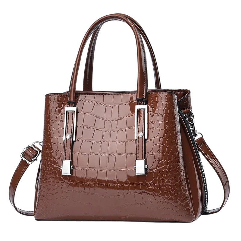 Amoi new crocodile pattern fashion high-end women's bag large capacity handbag ladies shoulder bag messenger bag mom bag