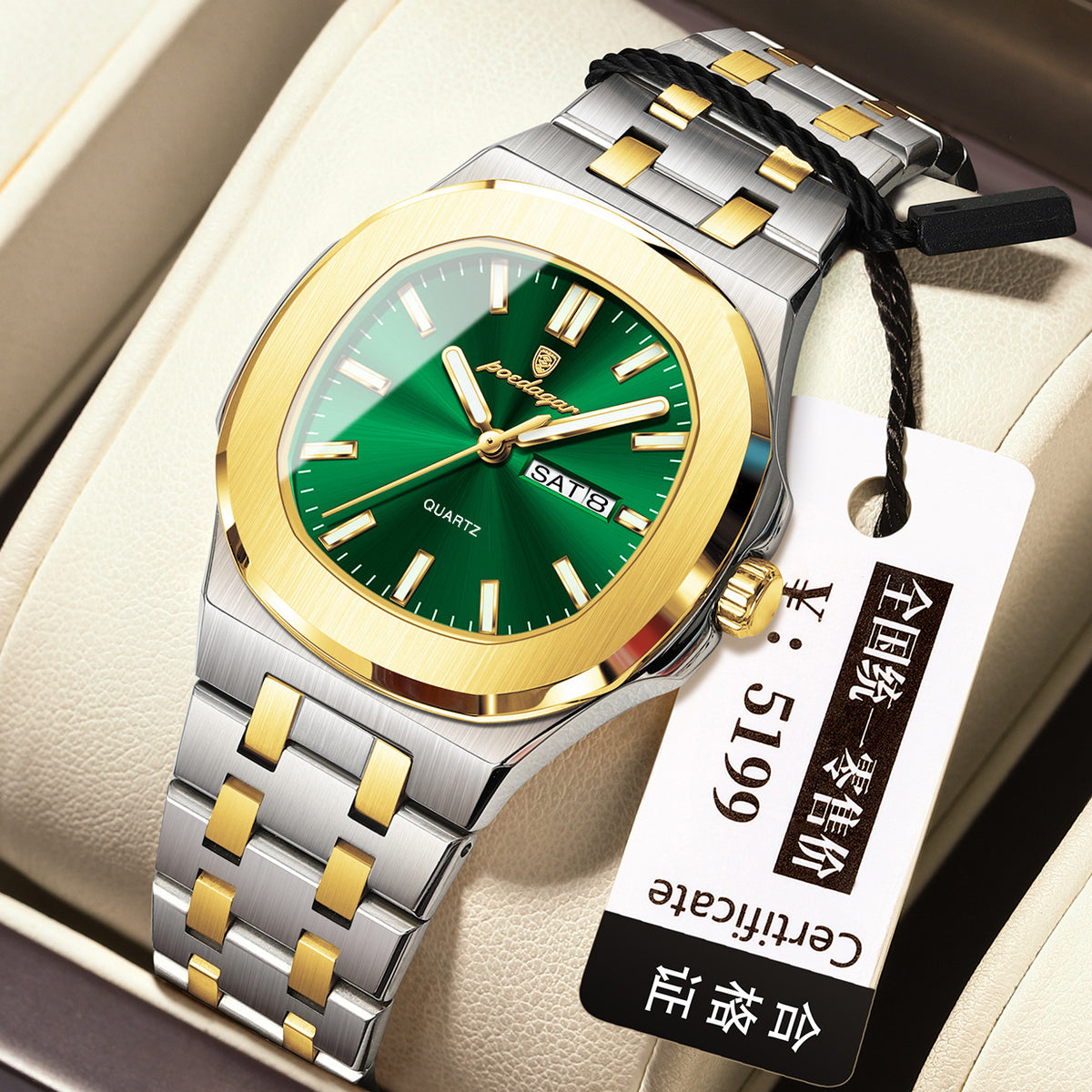 Swiss brand square quartz women's watch, new waterproof and luminous wristwatch, live stream hot-selling item for export, dropshipping available.
