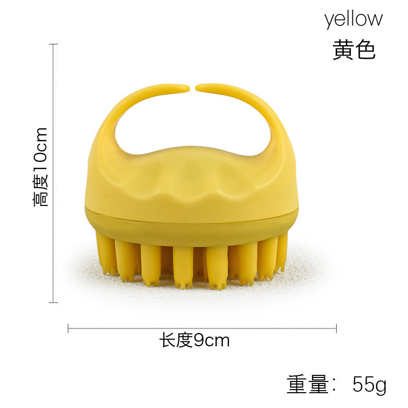 Factory direct sales of silicone shampoo brush, multi-functional massage brush, wet and dry shampoo comb, shower massage shampoo brush.
