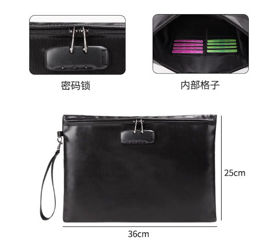 Amazon's hot-selling fireproof bag valuable document storage box waterproof flame retardant fireproof document bag