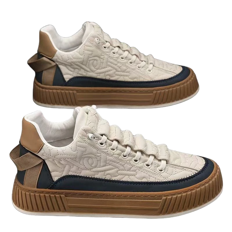 Men's White Height Increasing Sneakers | Aladinae