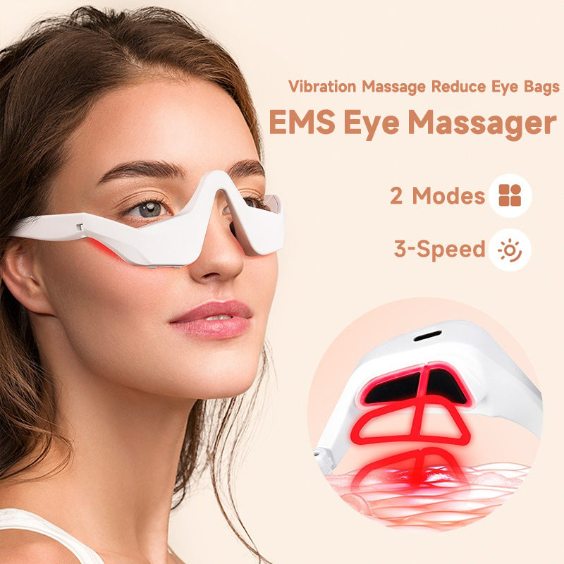 New EMS eye massage microcurrent stimulation beauty device, red light massage lifting eye bag beauty device