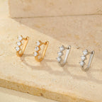 Banyan Tree S925 Sterling Silver Simple 14K Gold Plated Comet Diamond Earrings for Women, Cross-border Ins Fashionable Versatile Earrings