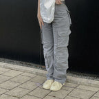 American street overalls women's summer 2022 cross-border European and American vibe style new function loose casual trousers women