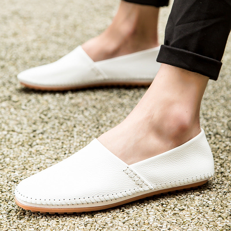 Men's Genuine Cowhide Slip-On Loafers – Large | Aladinae
