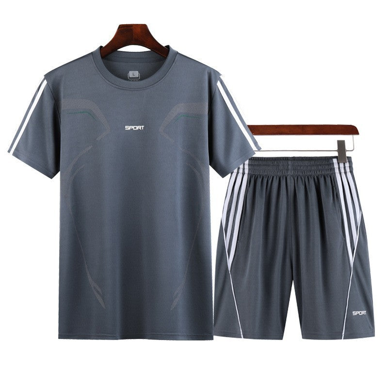 Men's Quick-Dry Short Sleeve Sports Suit - Ice Silk