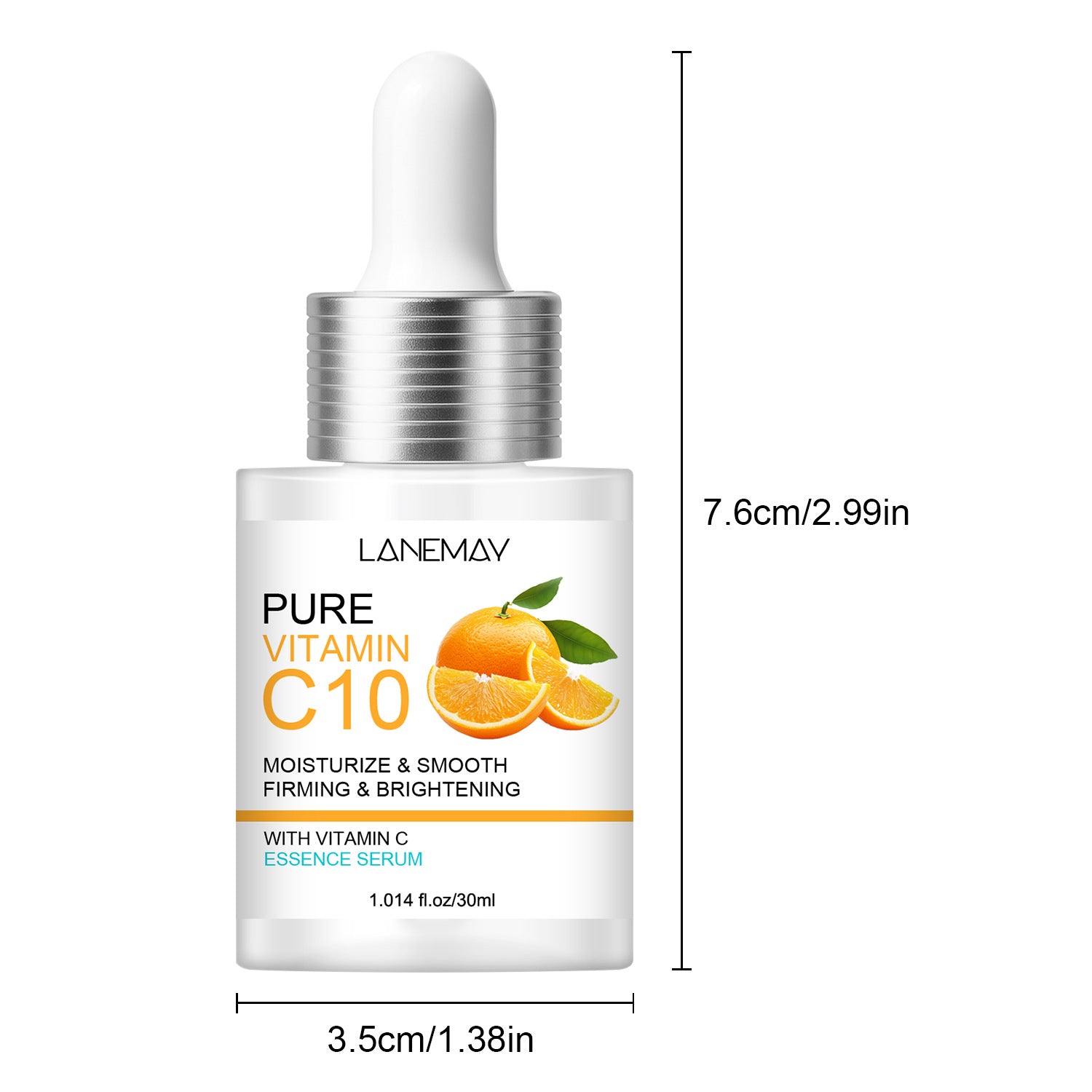 Cross-border best-selling firming facial serum (30ml, all-English packaging) - Vitamin C for hydration, moisturizing, brightening, and smoothing skin.
