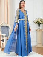 Spliced Sleeve Women's Maxi Dress